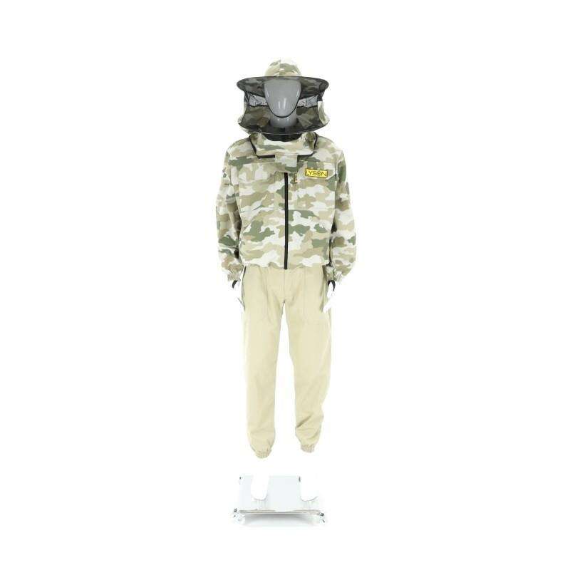 Bluza cu palarie cu fermoar camouflage L