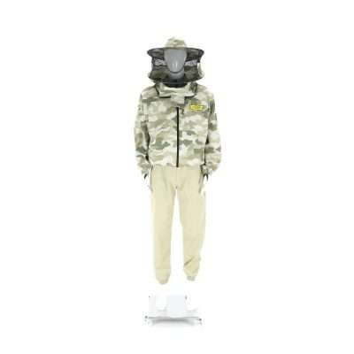 Bluza cu palarie cu fermoar camouflage 6044 M