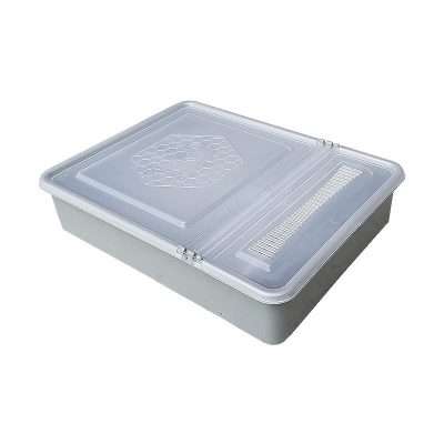 Hranitor 1,5L patrat albastru