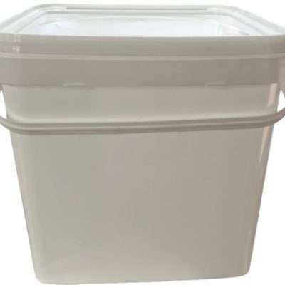 Caldare cu capac 10 L patrata, alba